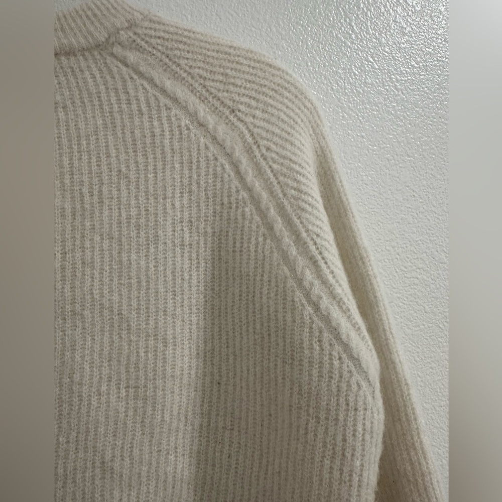 Cream Sezane sweater -pretty details aroundd collar, sleeves and bottom. - Picture 8 of 14